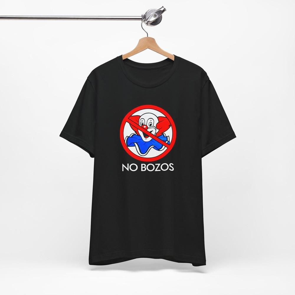 No Bozos t-shirt Eddie Van Halen Shirt Parody 80s Bozo The Clown