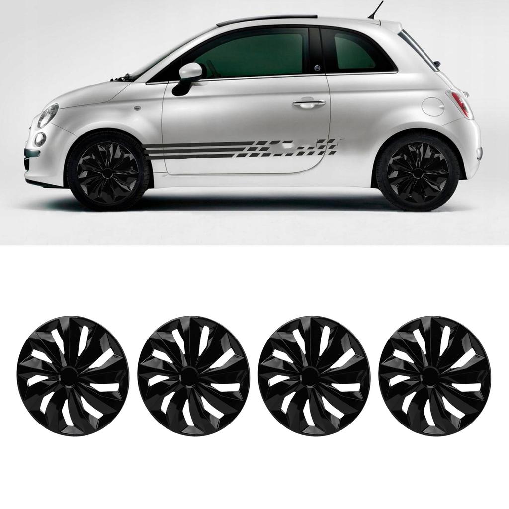 Set di 4 Copricerchi da 17 Pollici Eleganti Adatti a Clip-On in ABS Sostituzione per la Maggior Parte di Auto Camion SUV