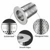304 Stainless Steel Floor Drain Filter Strainer for Bathroom Kitchen Toilet Drainage System with Hexagonal Mesh Design and Removable Structure