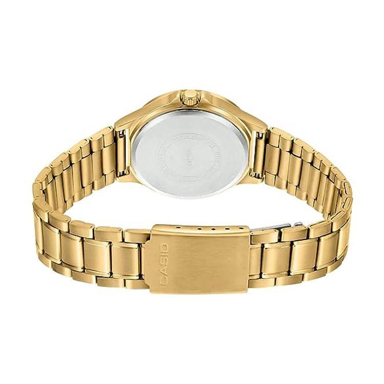 Casio 30M Waterproof Quartz Movement Stainless Steel Strap Watch Women Watches Gold LTP-V300G-7AUDF