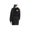 Fila Buchstabenaufdruck Atmungsaktiv Bequem Locker Lässig Kapuzen-Langarmkleid Damenkleider Schwarz F11W439310FBK