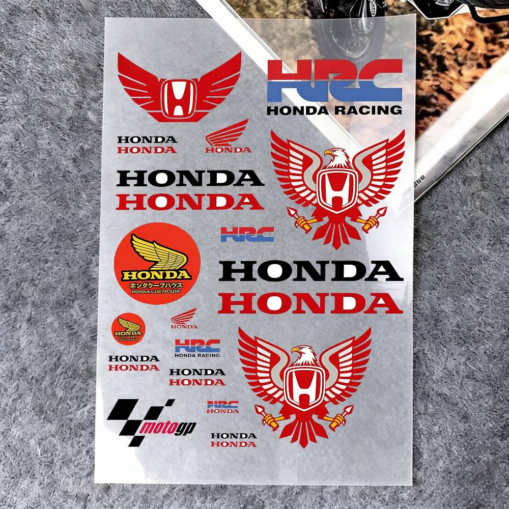 For Honda Waterproof Reflective Motorbike Stickers Easy Peel Removable Decals For Motorcycle Car