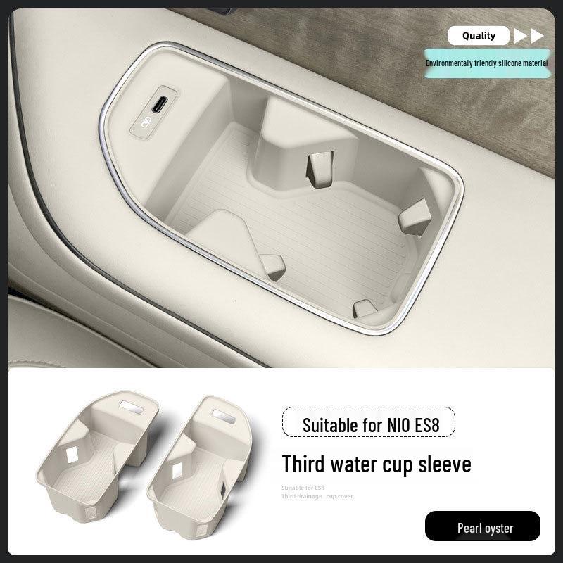 Porte-gobelet en silicone compatible pour 26 modèles pour la troisième rangée du Nio ES8 - Accessoire de voiture 3e génération 2026