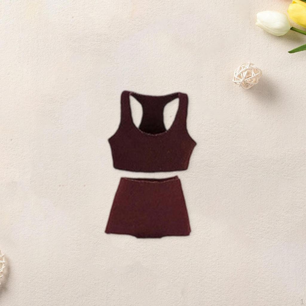 Sportweste Shorts Set im Maßstab 1/12 für Figurenkörper Miniatur BH und trendig beweglich