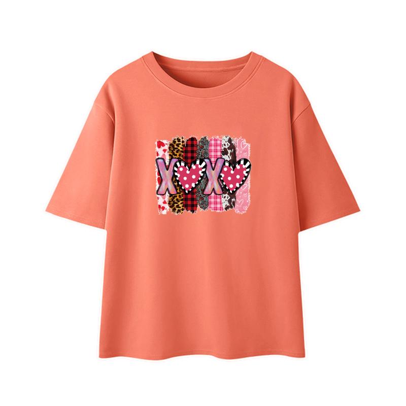 Iron On Patch Xoxo Valentine Clothes Stickers Parches Ropa T-Shirt Heat Press Appliqued Hoodies Diy Thermal Patches