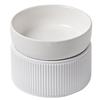 Ciotola Doppia in Ceramica per Gatti - Design Rialzato, Antiscivolo, Anti-Ribaltamento per Cibo e Acqua