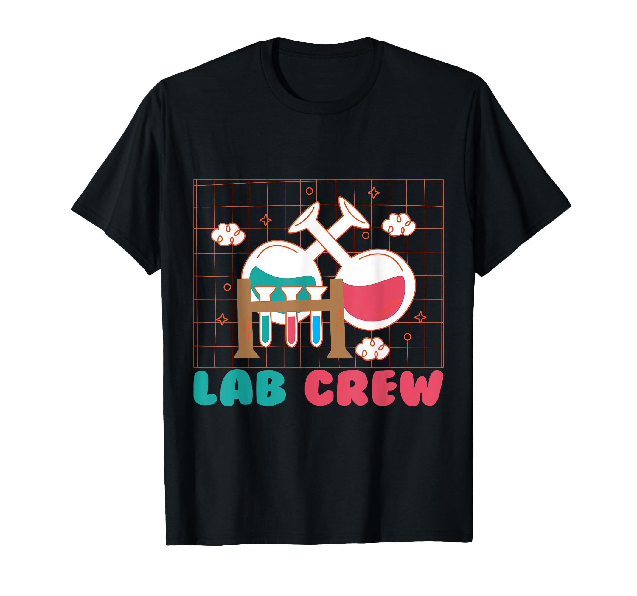 

Детская футболка на тему научной вечеринки и дня рождения Lab Crew чёрный