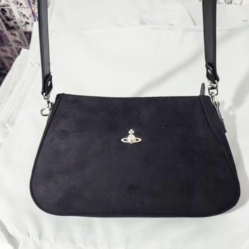 

Женская замшевая сумка-хобо Xi Empress Dowager, новый стиль 2025, матовая кожа, ретро, нишевая, на одно плечо, универсальная, кросс-боди 18-8-27cm чёрный