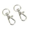 ABUL-180Pcs Swivel Carabiners Keychain Silver Color