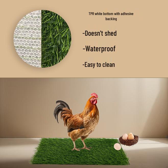 Popular Washable Artificial Grass Mat for Nesting & Hatching In Chicken Coops