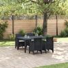VidaXL 5-Piece Dining Set with Anthracite Cushions Poly Rattan 3378696
