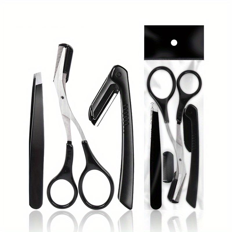 3/4/5/11/12pcs Eyebrow Trimmer Set Scissors Tweezers Eyebrow Razor Scraping Eyebrow Comb Razor Eyebrow Clip Makeup Tools