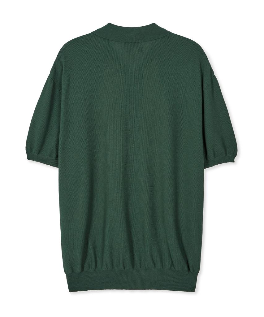 Ssy Poker Diamond Half Knit Cardigan Green