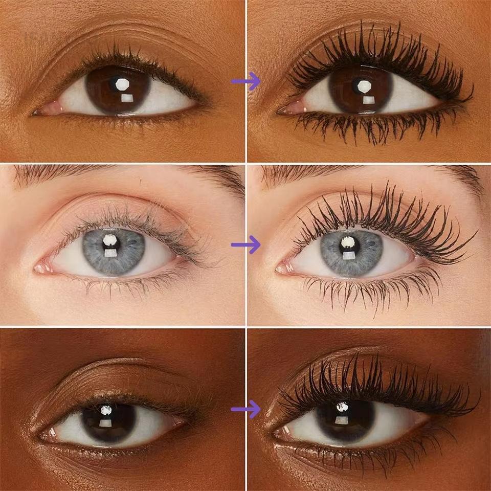 5D Extreme Volume Wimperntusche, Wasserdicht und Lang Anhaltend, Natürliche Verdickung und Wimpernverlängerung mit Schwung