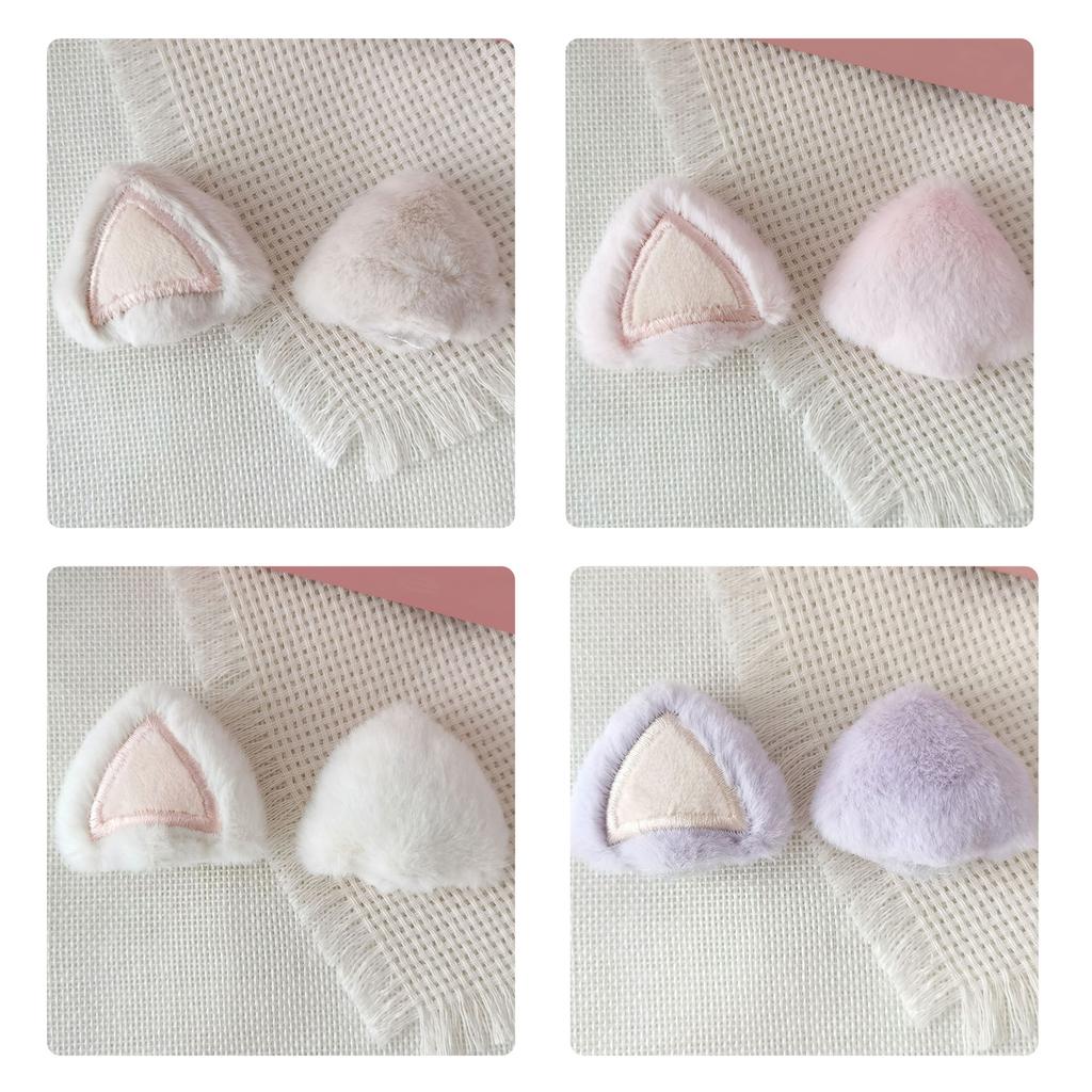 Handmade Cats Ear Padded Appliques Craft Decoration Clothes Accessories for Fun Dress Up Occasion