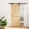 VidaXL Sliding Door and Hardware Kit 85x210 Cm Solid Pine, Interior Door, Interior Barn Door 3203134