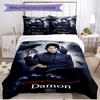 3-teiliges Bettbezug-Set (1 * Bettbezug + 2 * Kissenbezug, ohne Kern), Damon Salvatore Druck Weiches Ganzjahres-Bettwäscheset, Heim-Schlafzimmer-Dekor Geschenk