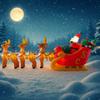 11.81FT Inflatable Toy Santa Sleigh Reindeer Xmas Yard Decoration LED Lit  Christmas Supplies Home Decor Ornament Festive Gift