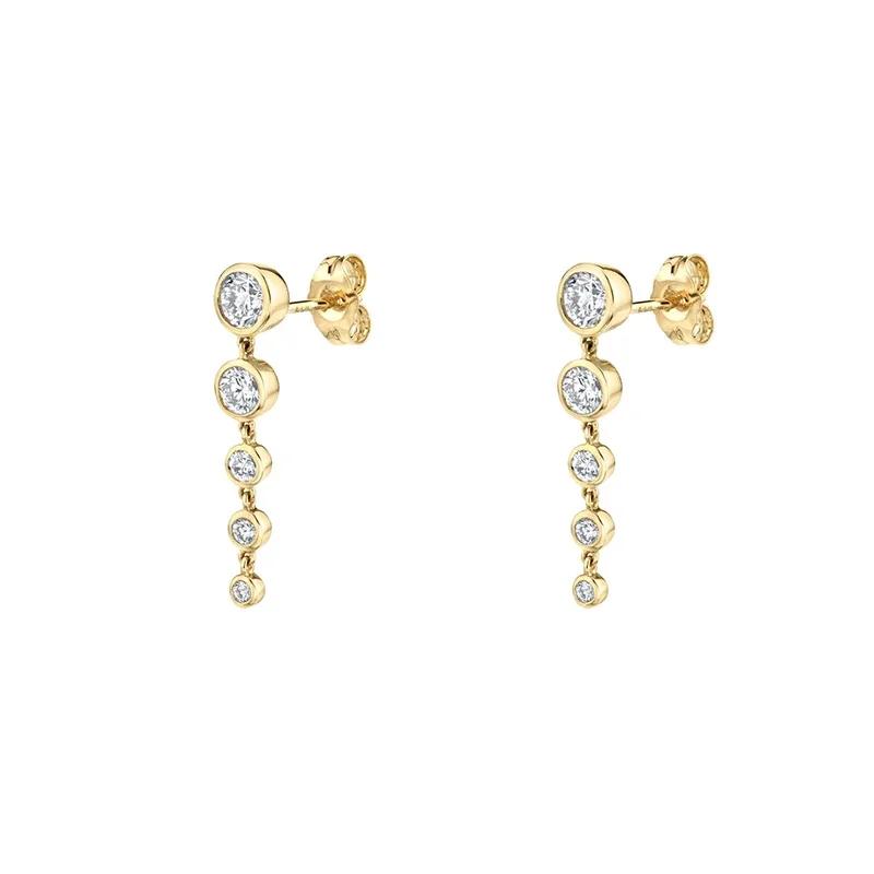 Gold color Hoop Earrings For Women Fashion CZ Zircon Piercing Women's Stud Dangle Earrings 2022 Jewelry Wholesale
