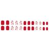 24 Pieces Strawberry Flower Designs Short Square Press On Nail Stick on Nail Fashion Nail Accessories For Quick Manicure