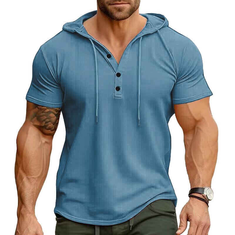Men's Sportswear: Short-Sleeve T-Shirt, Hoodie, and American Henley Top
