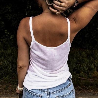 Women Casual Summer Fashion Off Shoulder Loose Sleeveless Blouse Cami Tank Tops
