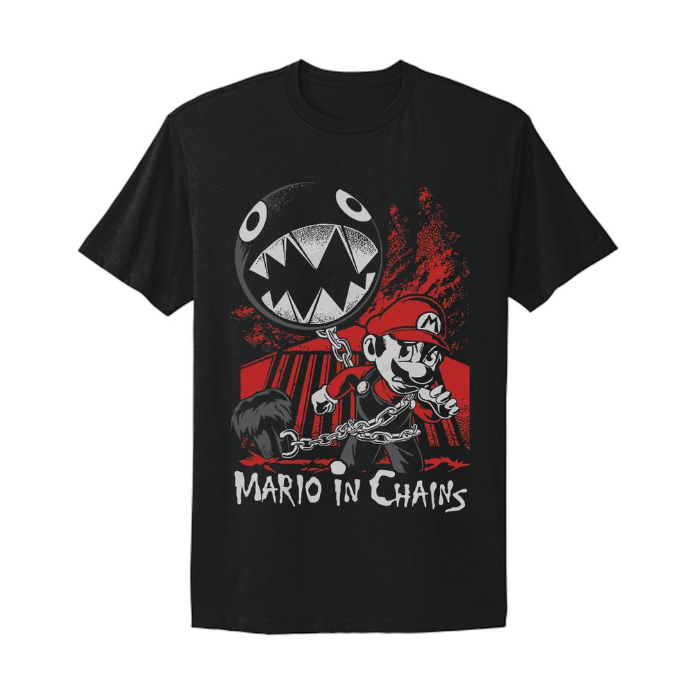 Mario In Chains Alice In Chains NES Rock Vntg Graphic Design T-Shirt Unisex T-Shirt