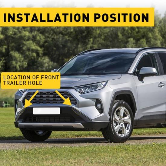 For - Toyota RAV4 Front Bumper Tow Trailer Hook Eye Lower Cover Cap