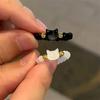 Moda Anillos de Piedra Lunar Natural Obsidiana Minimalista Hechos a Mano Lindo Anillo de Cuentas de Gato Blanco Negro Accesorios de Fiesta para Mujer Joyería Regalo