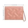 Women'S Wallet Tri Fold Card Bag Pu Multi Objects Pocket Short  Embroidered Love Pattern Korean Minimalist