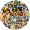 50 Cartoon Oil Paintings, Everything, Graffiti Stickers, Personalized Decorative Guitar Notebook Suitcase DIY Waterproof Stickers