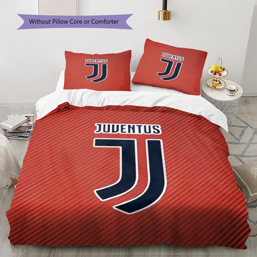 Set Copripiumino Trapuntato Juve Federa Federe Decorazione Casa Regalo di Compleanno (1 * copripiumino + 2 * federa, senza nucleo)