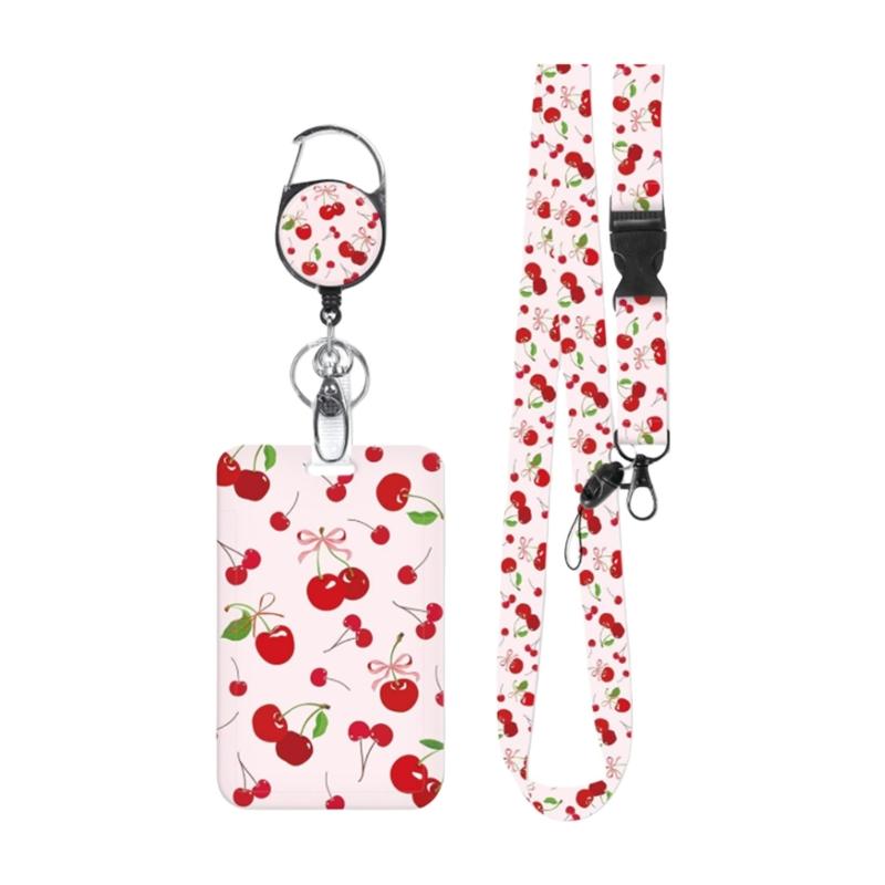 Neck Lanyard with Card Sleeve Retractable ABS Badge Sleeve With Quick Sliding Card Protectors Water Resistant Card Case