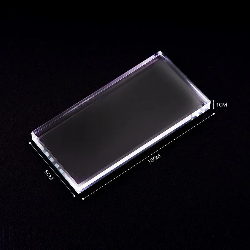 1 Stück Glas-Nagelfarbpalette für Gel-Lack Palette Misch-Zeichenplatte Pad Maniküre-Nagelkunst-Display Regal