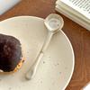 4PCS Handmade Japanese Rustic Pottery Spoon Under-glaze Painting Dessert Spoon Soup Spoon  Kitchen