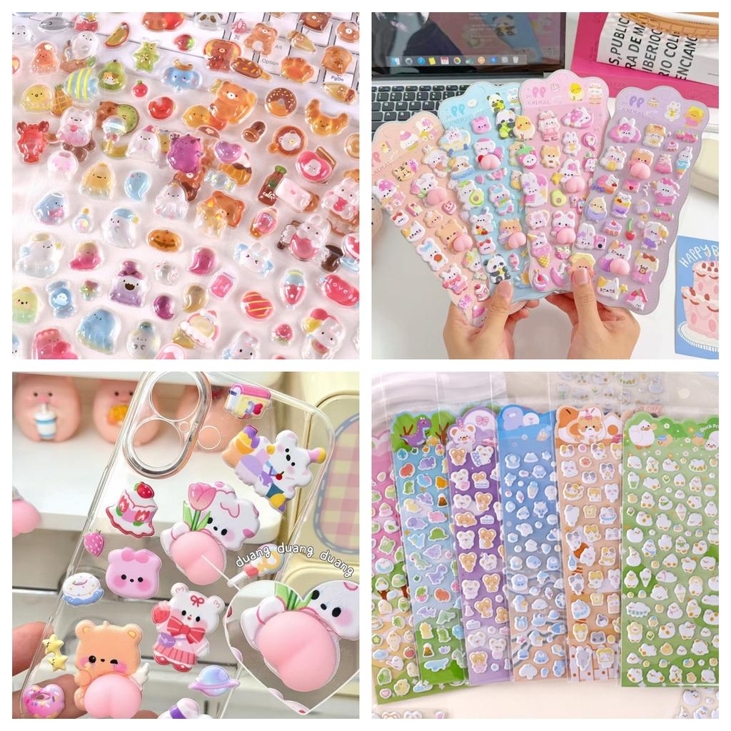 Sigillo a Goccia Bonbon Capibara 3D Caramelle Gelatina Adesivi Animali Carini per Scrapbooking Fai da Te Libri Stile Giapponese Adesivo per Cover del Telefono