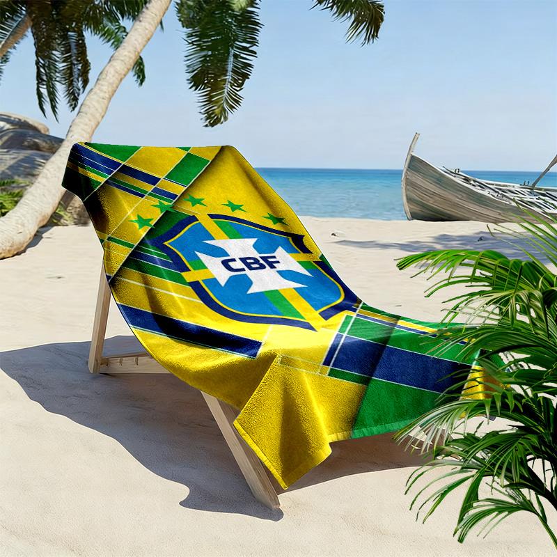 CBF Print Strandtuch, Großes Weiches Schnelltrocknendes Handtuch für Strand Camping Schwimmen