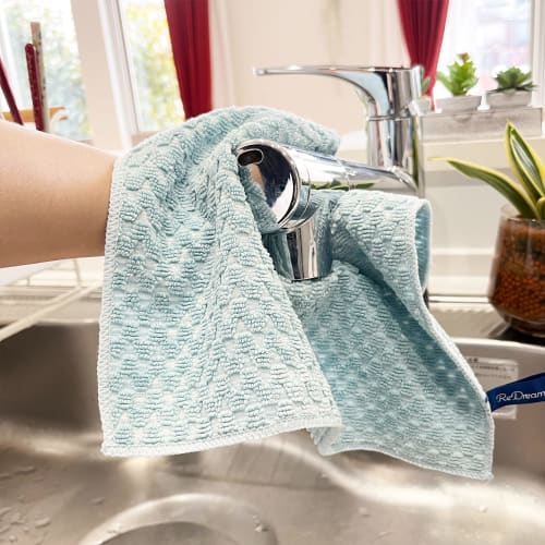 REDREAM 3-Piece Microfiber Cleaning Cloth Set, Perfect for Wiping Glass, Windows, Kitchen Dishwashing, Mirror Cleaning, and Stainless Steel