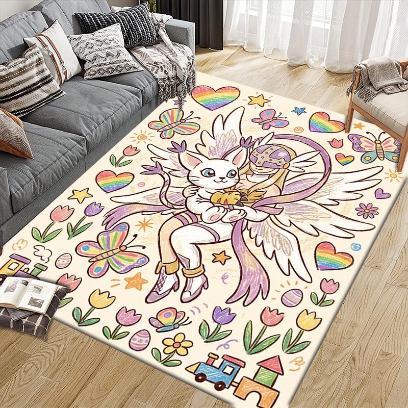 Digimon Main Partner Area Rug, Digimon Fan Cozy Carpet, Ideal Gift.chl