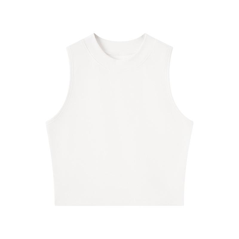 

FFF Женский укороченный топ для похудения Весна/Лето 2025 - Острая девушка без рукавов майка S (40-48 kg) белый