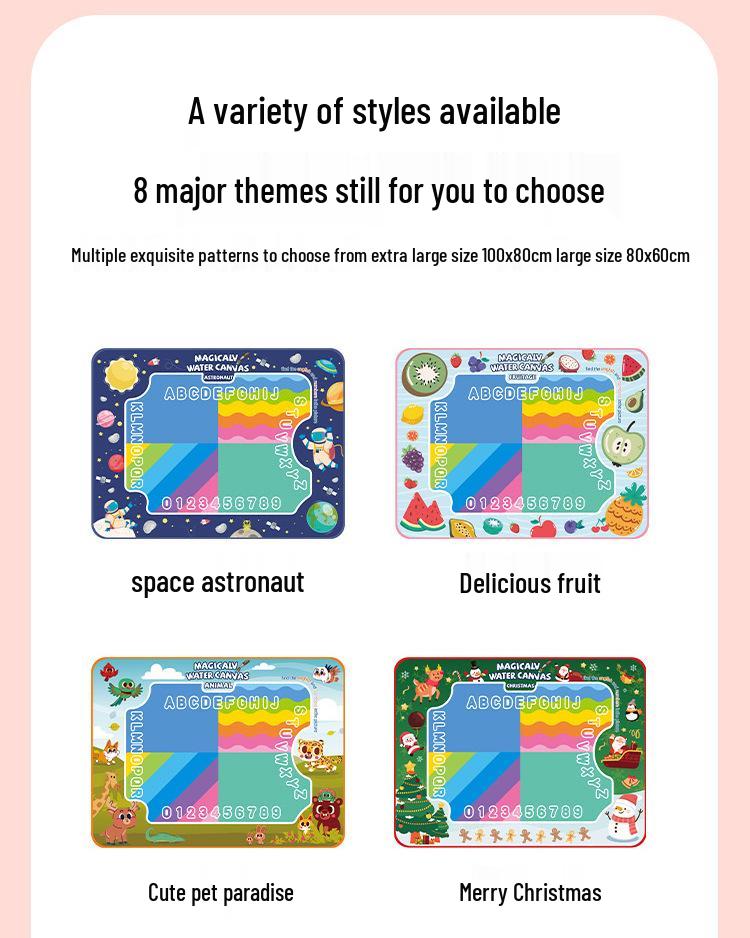 Magic Water Drawing Mat: Reusable Washable Canvas for Kids - Water Painting Graffiti Toy