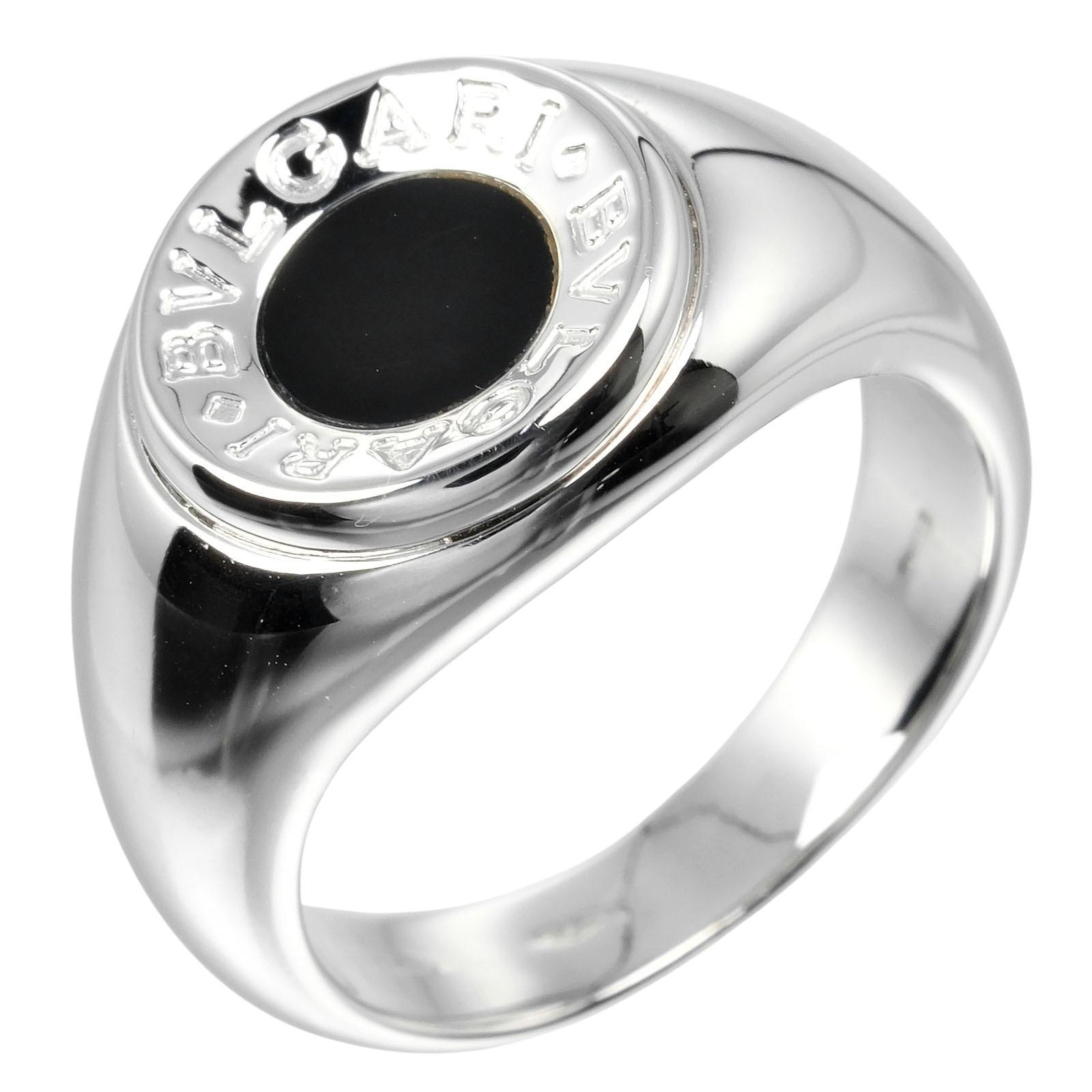 

BVLGARI Bulgari Bulgari Ring K18 white gold/onyx #7.8(US Size) 13.7g mens Used