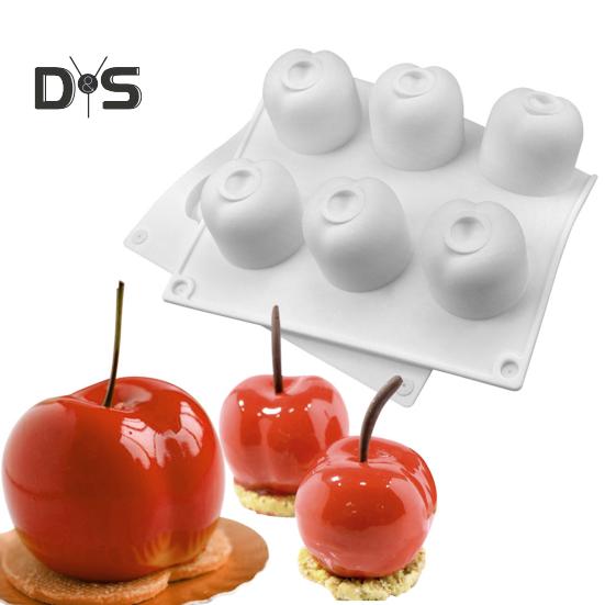 Silikonová dortová forma Vícekomorový design Forma ve tvaru třešně Měkká nepřilnavá forma na pečení do kuchyně