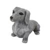 Grey Dog Shaped Desktop Ornament Outdoor Yard Animal Statue  Living Room Shelf Display