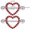 Red Series Diamond Nipple Rings - Love, Moon, and Flower Designs