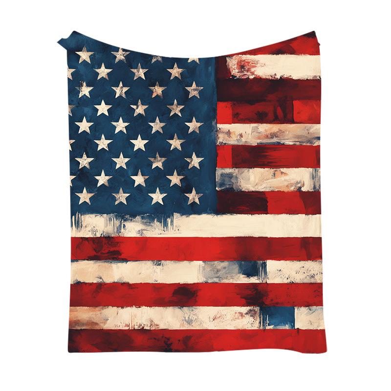 Independence Day Digital Print Flannel Blanket - Home, Air Conditioning, Nap & Gift Blanket