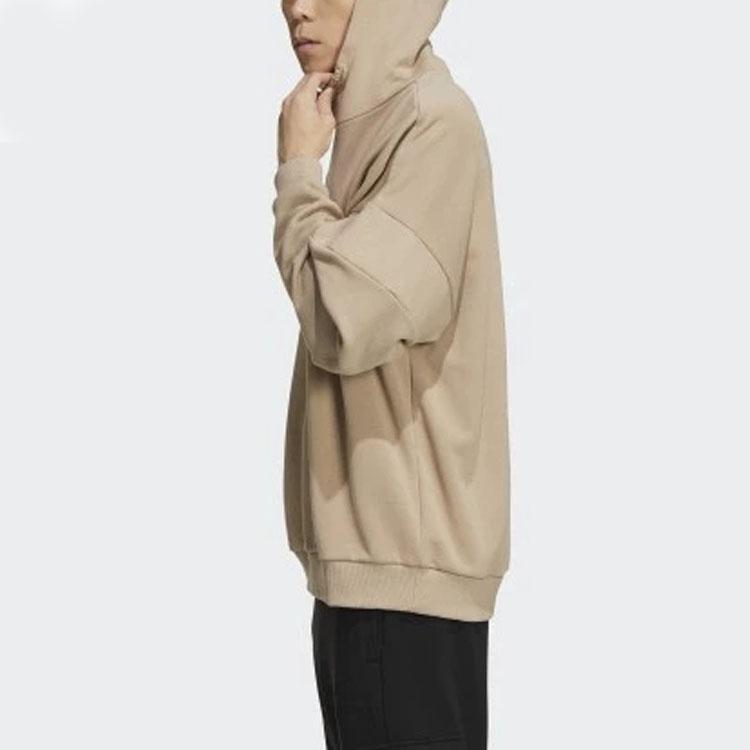 Adidas Originals Trefoil Casual Sports Pullover Hoodie Men Tops Khaki-Brown GT7301