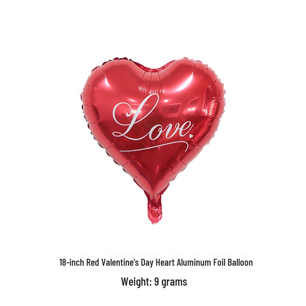 Heart-shaped Aluminum Foil Balloon - 18-inch Valentine's Day Confession Balloon