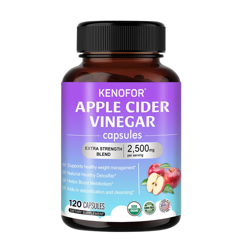 Apple Cider Vinegar Powder Supplement, With Ceylon Cinnamon, 120 Capsules Per Bottle 120 Capsules