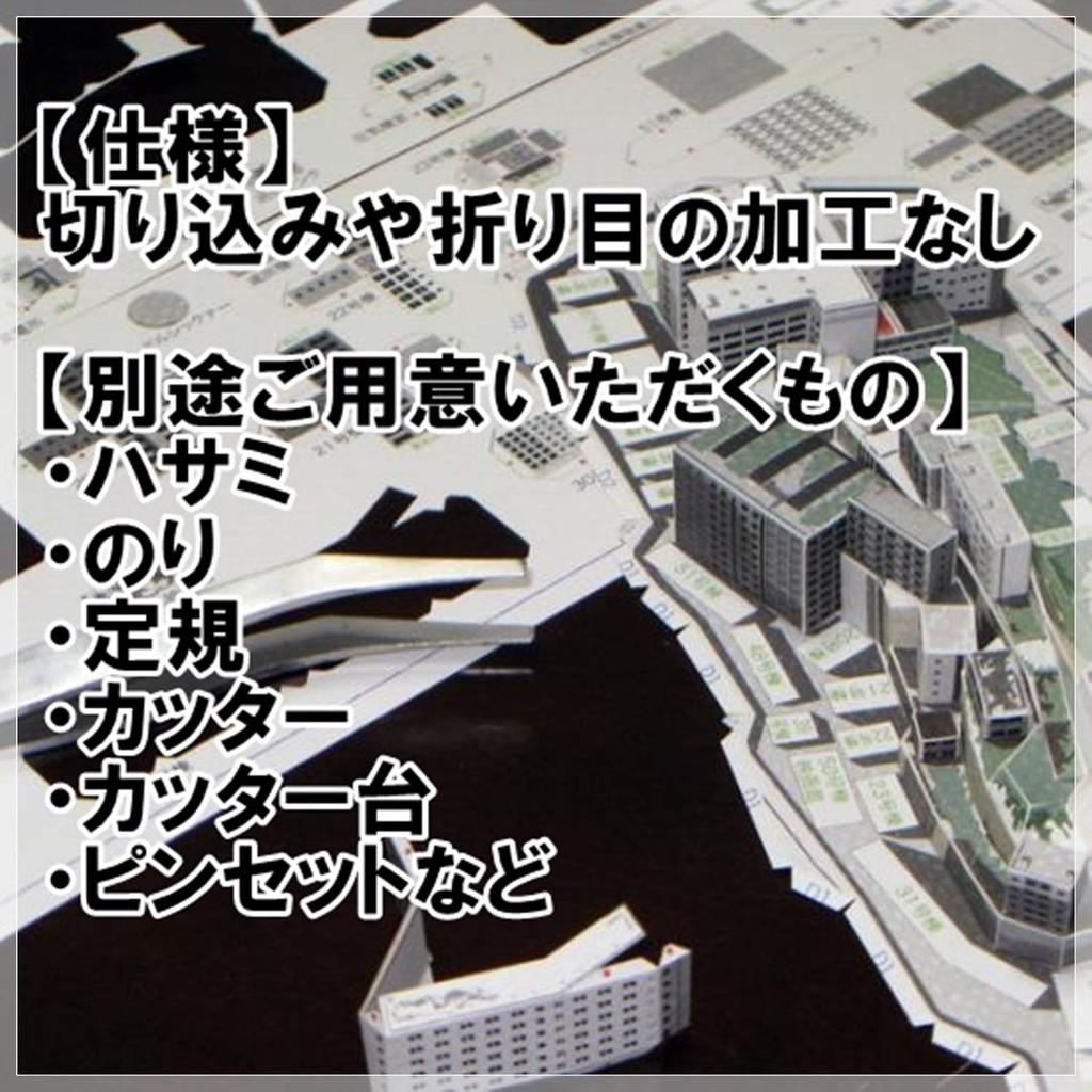 Papercraft Gunkanjima World Heritage Art Assembly Kit Set Replica Model (2 Pieces)